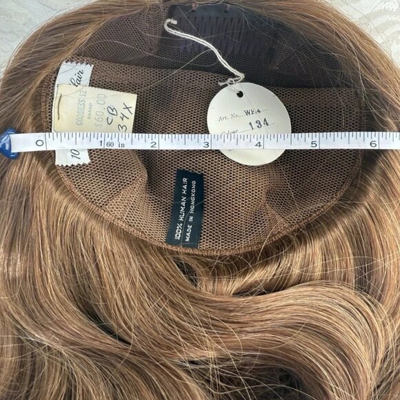 Vintage 100% Human Hair Fall from the 1970's -#35 Lght Brown  NEW with tags - Picture 9 of 12
